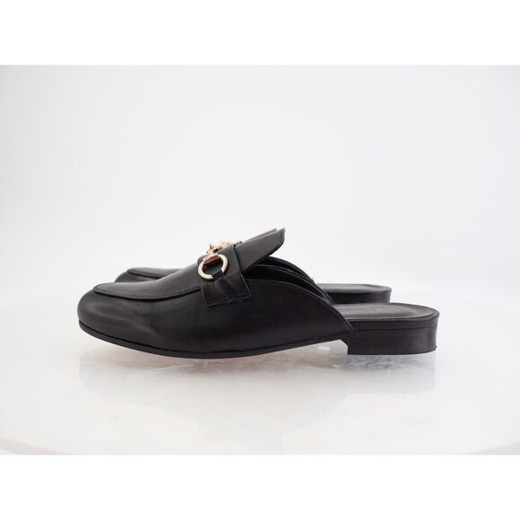 Bruno Magli Dalia Horsebit Mule Womens 7.5 BLack Leather Low Heel Slip on Comfy - Picture 5 of 14